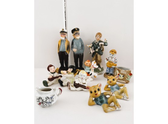 LR/ Bundle Of Assorted Vintage Ceramic/Porcelain Figures Figurines