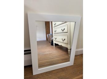 BR-d/ Pretty White Wood Wall Mirror By Woodcrafters Home Products
