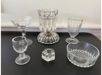 LR/ Misc Clear Glass Bundle Including Arcoroc France, Anchor Hocking & Others