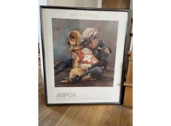LR/ Framed Poster By ASPCA 'Partners' Saluting Canine Search & Rescue