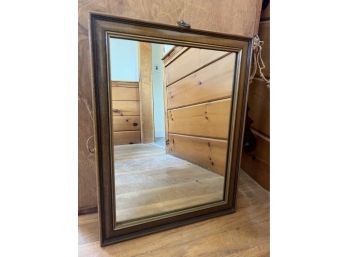 DR/ Wood Framed Wall Mirror Rectangle Loop Top
