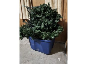 C/ Multi Part Green Faux Artificial Pre-Lit Christmas Tree