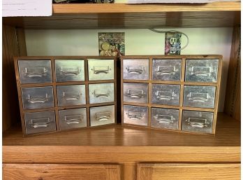 K/ Set Of Awesome Metal & Wood Organizer Drawers By Standard General Stores