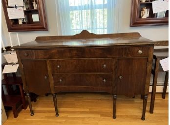 DR/ Lovely Antique Burled Wood Sideboard Buffet