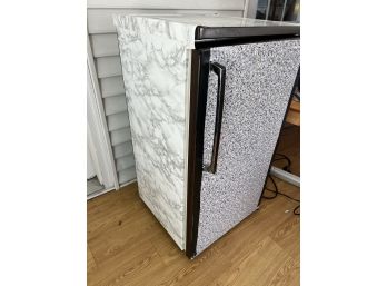 S/ Black Mini Fridge (& Freezer) By Kenmore - Covered In Contact Paper