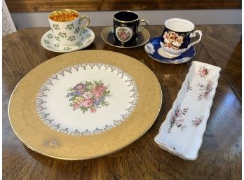 K/ Pretty Assorted Porcelain China Serving - Edgewood 22Kt, Arklow, Limoges, Royal Albert & More