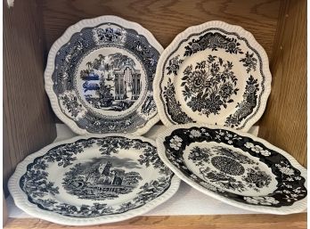 K/ 4 Collector Plates By The Spode Archive Collection - Regency Series