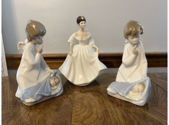 DR/ Shelf 4  Lovely Lladro & Royal Doulton Collectible Figurines