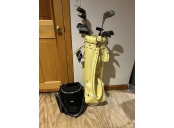 C/ Fabulous Ladies' Lemon Yellow Golf Bag By ProGroup W/ Right Hand Dyantour Clubs