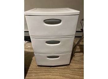 C/ 3 Drawer Sterilite Storage Container Filled W/ Candles & Candle Holders