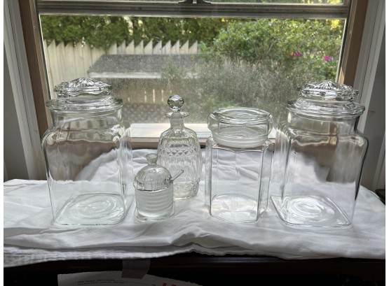 S/ 5 Assorted Glass Jar Bundle