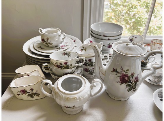LR/  Selection Of Royal Rose Fine China Dinnerware From Japan