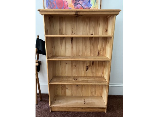 LR/ 4 Shelf Simple Style Pine Wood Book Case