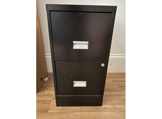 O/ Black Metal 2 Drawer File Cabinet