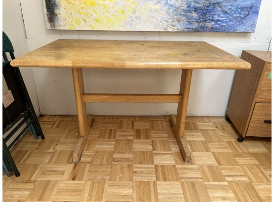 S/ Wood Double Base Kitchen Work Craft Art Table