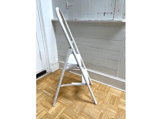 S/ Indoor Folding Step Ladder #2, White 2 Steps