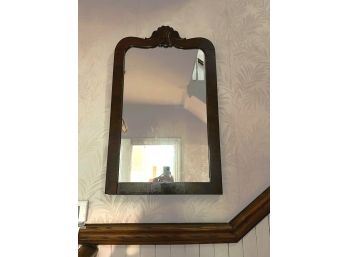F/ Lovely Vintage Dark Wood Frame Wall Mirror