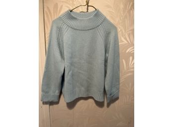 F/ Beautiful Pale Blue Pure Cashmere Women's Sweater US Size 8/10