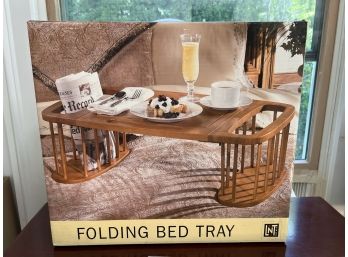 S/ New In Box Folding Wood Bed Tray Adjustable By LNT Home
