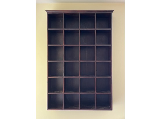 LR/ 24 Shelf Large Dark Wood Curio Cabinet