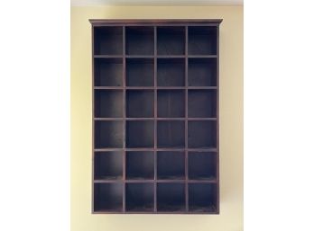 LR/ 24 Shelf Large Dark Wood Curio Cabinet