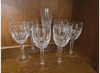 DR/ Waterford Crystal Footed Wine & Champagne Glasses