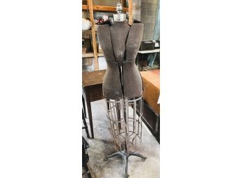 G/ Vintage Dress Dressmaker Form On Wheels