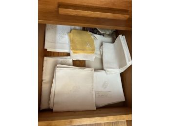 DR/ Drawer Of Assorted White Fabric Napkins