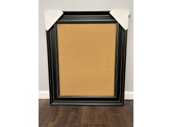 New Black Wood Framed Wall Cork Board