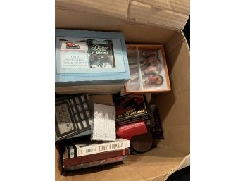 LK - Box Filled W/ New In Box Assorted Gifts Trinkets - Some Reader's Digest Promo Items