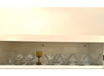 UK - Shelf #1 Glasses 20 Small / Small Brandy, Low Martini, Aperitif Etc