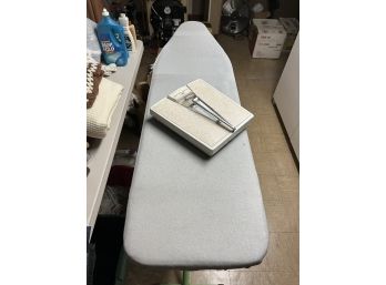 LLR - Green Framed Ironing Board And Vintage Detecto Scale