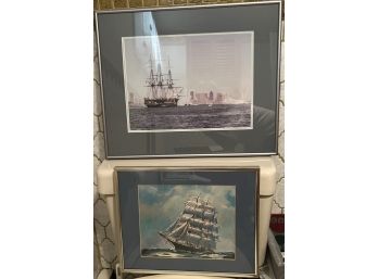 LBTH - 2 Framed Artwork - 1 Print & 1 Photo Sailing Ships