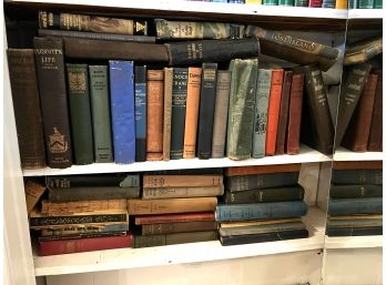 LK- Closet Book Bundle #3 / 2 Shelves Of Assorted Vintage & Antique Books