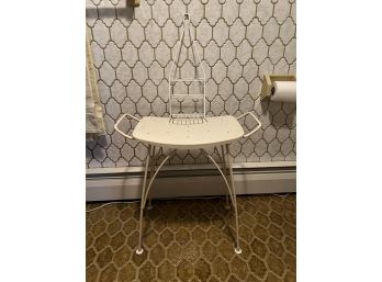 LBTH - White Shower Seat Stool & White Shower Caddy