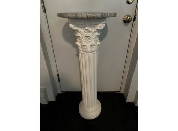 LBR - Lovely Decorative Roman Grecian Column W/ Round Marble Top