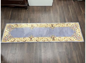 Lavender Ivory Gold Pink Wool 2'3'X8' Runner Rug By Momeni China