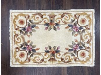Ivory Gold Pink Blue Wool 2'X3' Area Rug By Momeni China