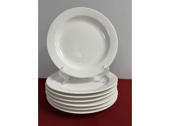 7 White Simple Clean Design Dinner Plates
