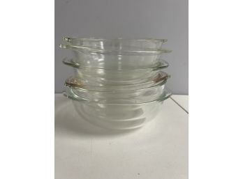 6 Pc Pyrex Glass Casserole Bowls