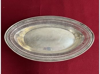 Lovely Sterling Silver Oval Reticulated Serving Dish