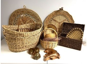 Big Basket Bonanza Bundle - 16 Pc Assorted Sizes, Types Of Beautiful Baskets