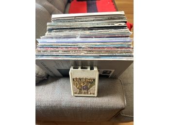 LR/ 50 Pc 33RPM Record Album Vinyl Bundle - Rock N Roll 1970's & Rod Stewart 8 Trk Cassette