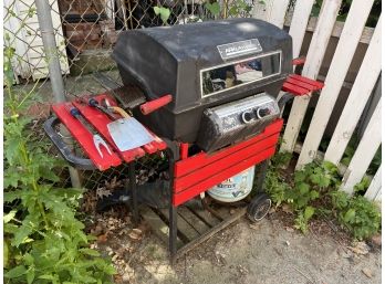 O/ ARKLamatic 24' Gas Grill W/ Propane Tank & Assorted Grilling Tools