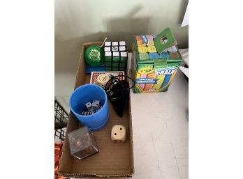 LR/ Assorted Games Bundle - Various Dice, Cards, Rubik Cube, Yoyo, Chalk...