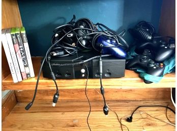 LR/ XBOX First Generation Gaming Console W/ RF Adapter, 5 Games, 3 Controllers & More