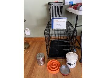 LR/ Dog Lovers Bundle - Treat Jars, Black Crate, Food Dishes, Syringes, Toys...