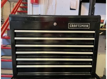 S/ Craftsman Black Prof Series 6 Drawer Ball Bearing Tool Chest & All Tools Contents