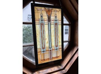 LRH/ Gorgeous Stained Glass Metal Art - Frank Lloyd Wright Collection