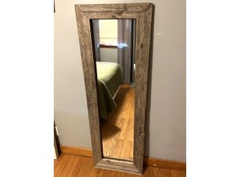 MB/ Rustic Contemporary Driftwood Barnwood Framed Long Door Mirror